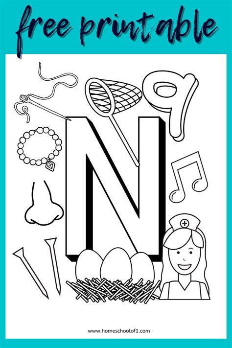 Free Letter N Coloring Page A Fun Way To Learn The Alphabet Letter N