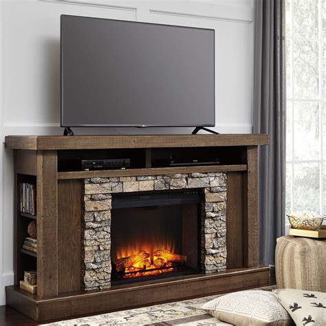 Signature Design By Ashley Tamilo Tv Stand With Fireplace Insert Atg