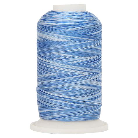 Threadart Variegated Cotton Thread 600m Color 3343 Denim Blue 40