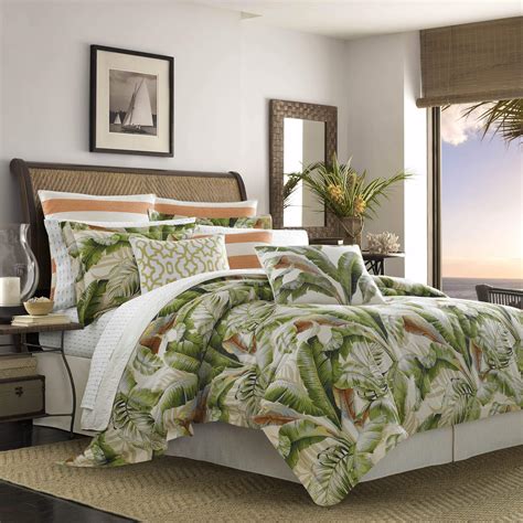 Tommy Bahama California King Comforter Set Cotton Sateen Bedding