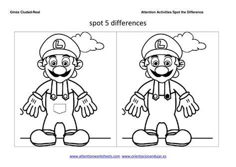 Spot The Difference Worksheet