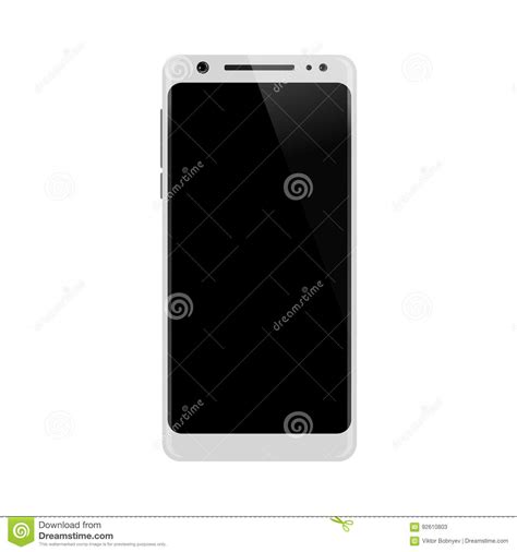 White Smartphone Isolated Stock Vector Illustration Of Network 92610803