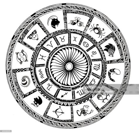 Illustration Of Zodiac Signs On White Background Stock Illustration