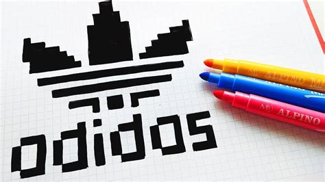 Handmade Pixel Art How To Draw Adidas Logo Pixelart Youtube