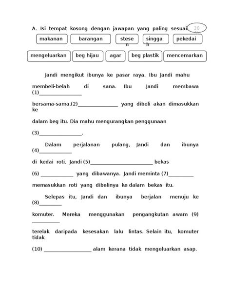 Contoh Soalan Bahasa Melayu Tingkatan 4 2021