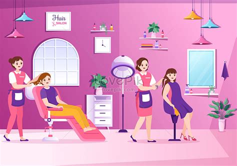 Hair Salon Illustration Illustration Imagepicture Free Download 450151703