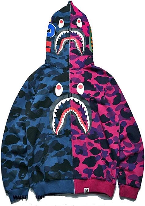 Swebape Bape Hoodie Shark Camo Bape Jacket Full Zip Up For Men Women