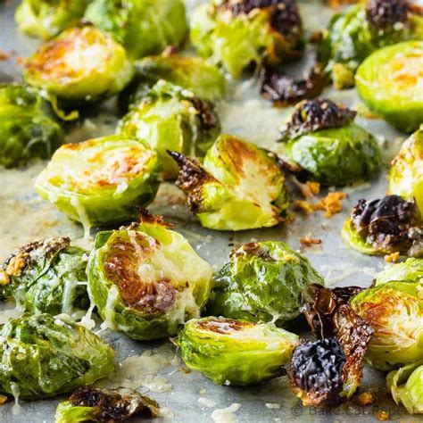 Garlic Parmesan Roasted Brussel Sprouts Bake Eat Repeat Recipe