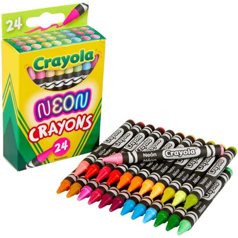 Crayola Crayons Neon 24 Pack 71662234102 Ebay