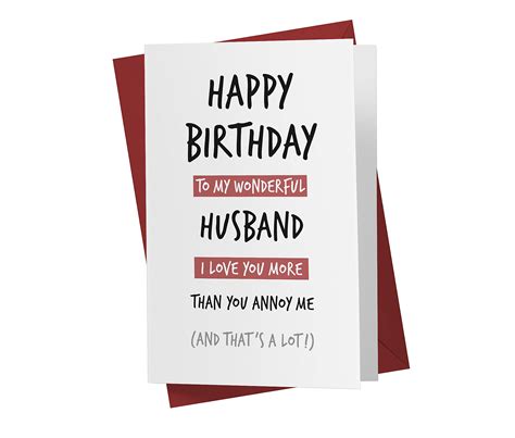 Funny Birthday Card For Husband Large X Happy Birthday Card For Him Husband Birthday Card From