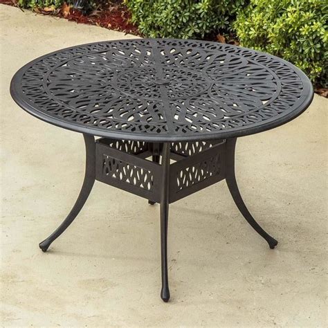 48 inch round patio dining table. Rosedown 48-Inch Round Cast Aluminum Patio Dining Table ...