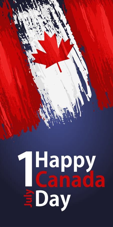 Happy Canada Day Holiday Celebrate Card Stock Illustration