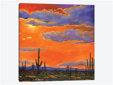 Saguaro Sunset Canvas Print By Johnathan Harris Icanvas