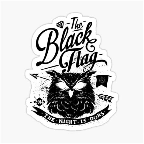 The Black Flag Sticker By Tinothreads Redbubble
