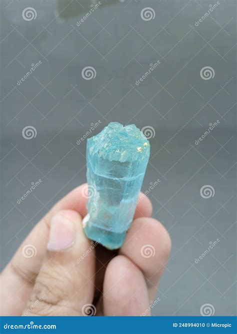 Deep Blue Etched Aquamarine Crystal From Shigar Valley Skardu Pakistan