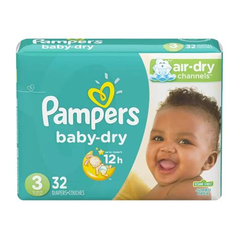 Pampers Baby Dry Diapers Jumbo Pack Size 3 32 Count Medaki