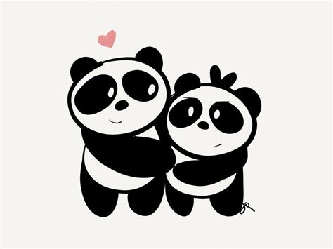 Love Panda Wallpapers Top Free Love Panda Backgrounds Wallpaperaccess