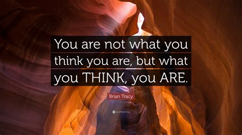 Brian Tracy Quote You Are Not What You Think You Are But What You