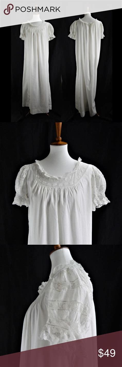 Sold 1870s Nightgown True Antique White Night Gown Nightgowns