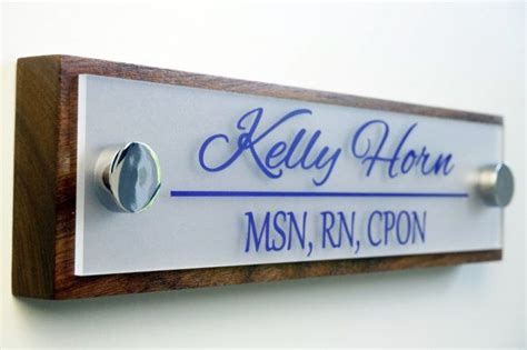 Dekoration Plaque Frosted Office Personalised Door Name Plate Custom