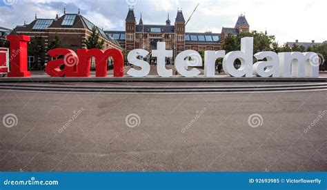 Amsterdam Netherland The Rijksmuseum With Words I Amsterdam