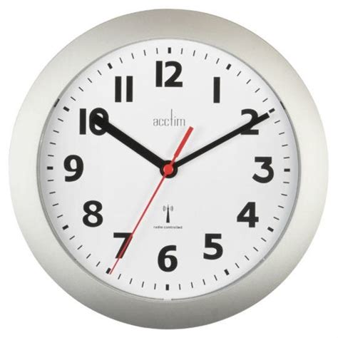 Acctim Parona Radio Controlled Silver 23cm Wall Clock Robert Dyas