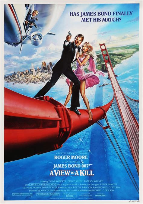 A View To A Kill James Bond Movie Poster Classic 80s Vintage Poster