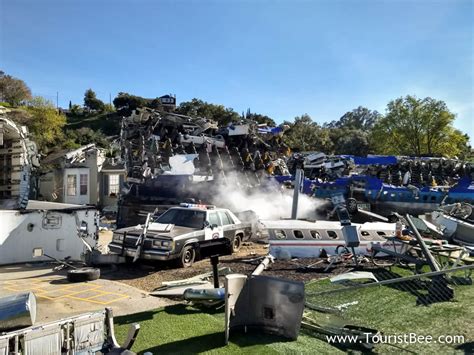 Universal Studios Hollywood Large Disaster Scene On Display During