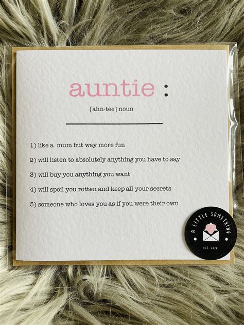 Auntie Card For Our Special Aunties Out There Perfect For Etsy Uk