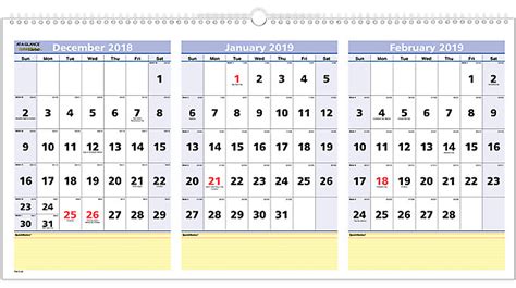 Quicknotes 3 Month Wall Calendar Pm15 At A Glance