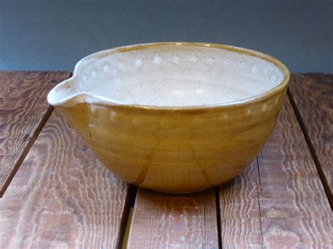 Pouring Bowl Handmade Pottery Wheel Thrown Ceramic Stoneware Shiny