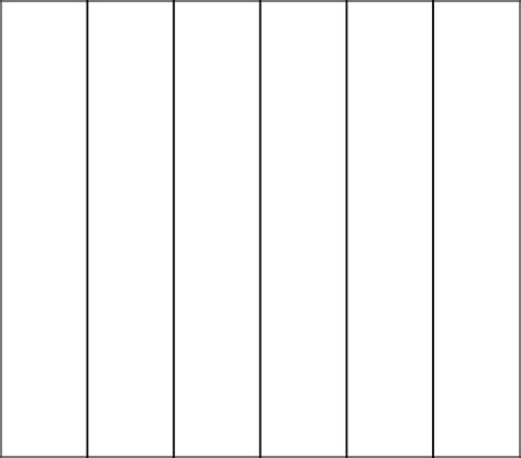 Blank 6 Column Chart Template