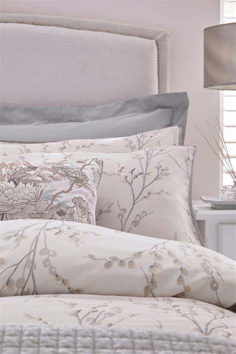 Buy Laura Ashley Dove Grey Pussy Willow Duvet Cover And Pillowcase Set