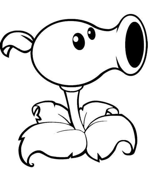 Peashooter Coloring Page Coloring Pages