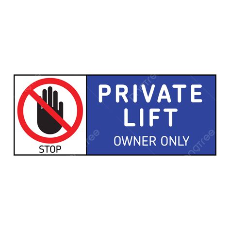 Private Lift Sign Vector Illustrations Private Elevator Sign Png And
