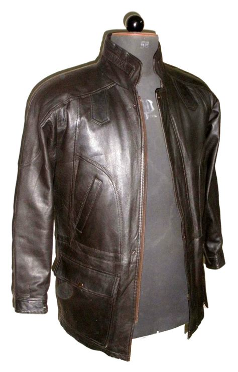 Mens Big And Tall Cargo Pocket Style Leather Jacket Style M55 Size 4x 54