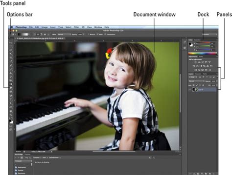 How To Launch Photoshop Cs6 And Customize The Desktop Dummies