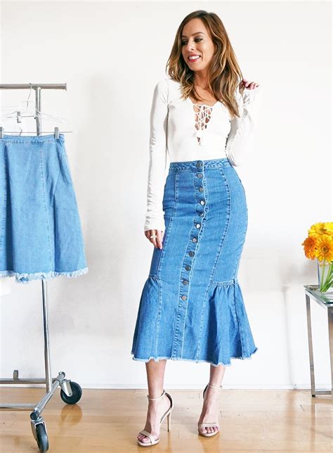 How To Wear The Summer Denim Skirt Trend Sydne Style Bloglovin
