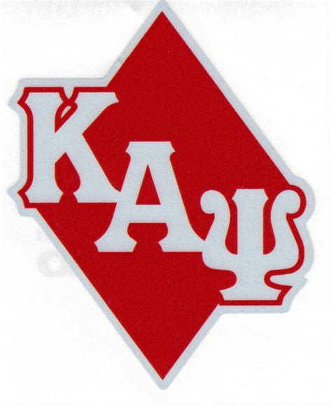 Kappa Alpha Psi Diamond Reflective Symbol Decal Sticker Silverred 4
