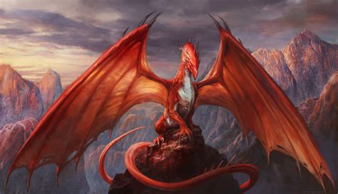Red Dragon By Manzanedo On Deviantart Mythical Creatures Art Dragon