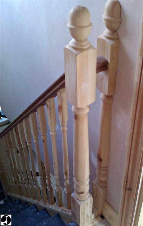 With your drills and screws, secure the post to the floor. Fitting a half newel post to the wall