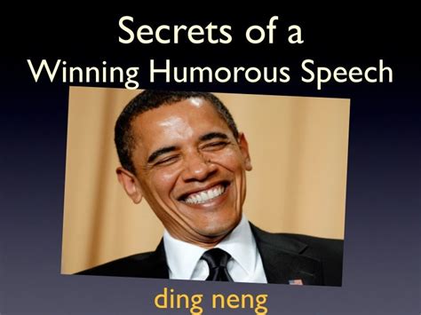 Secrets Of A Winning Humorous Speech