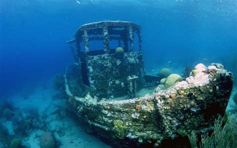 Sunken Ship Bottom Of The Ocean Shipwreck Underwater Images