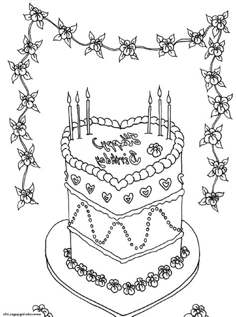 Birthday Cake Coloring Pages Printable 101 Coloring