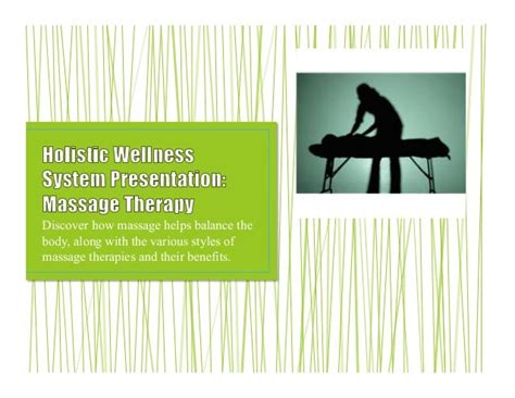 Holistic Wellness System Presentation Massage Therapy