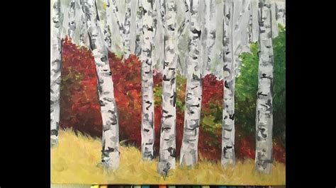 Learn To Paint Birch Trees 16x20 Acrylic Paints Birch Tree 102 Youtube