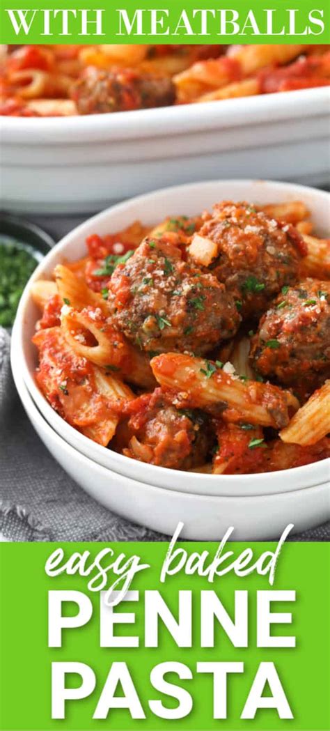 Baked Penne Casserole With Meatballs Spend With Pennies