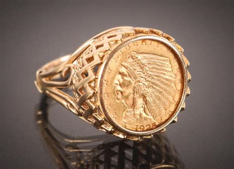 Sold Price 25 Dollar Indian Head Gold Coin Ring October 6 0116 9