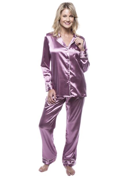 Womens Classic Satin Pajama Set Satin Pyjama Set Satin Pajamas