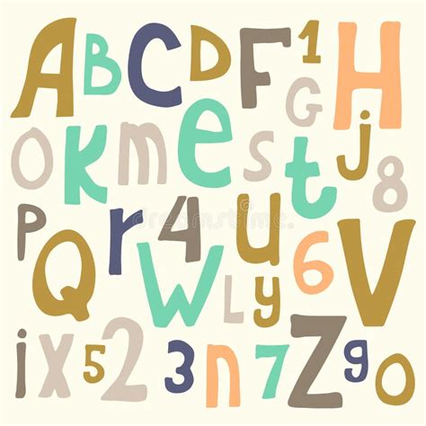 Vector Alphabet Hand Drawn Letters Letters Of The Alphabet Stock